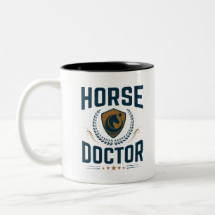 Horse Doctor Equine Veterinarian Tweekleurige Koffiemok