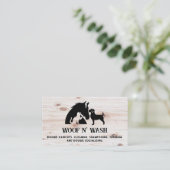 Horse Dog Cat | Wood Grain Visitekaartje (Staand voorkant)