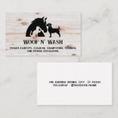 Horse Dog Cat | Wood Grain Visitekaartje (Voorkant / Achterkant)