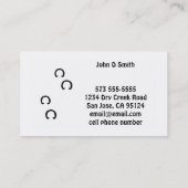 Horse Donkey Farrier Visitekaartje (Achterkant)