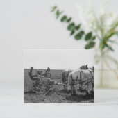 Horse-Drawn Corn Planter, 1940 Briefkaart (Staand voorkant)