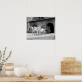 Horse Drawn Fire Engine, 1922.  foto Poster (Keuken)