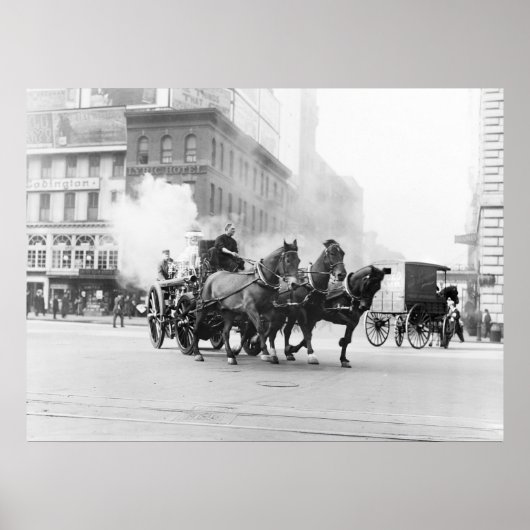 Horse Drawn Fire Engine, begin jaren '00 Poster (Voorkant)