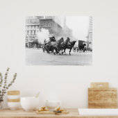 Horse Drawn Fire Engine, begin jaren '00 Poster (Keuken)