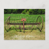 Horse Drawn Hay Rake Briefkaart (Voorkant)
