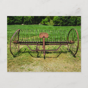 Horse Drawn Hay Rake Briefkaart