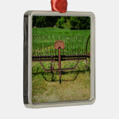 Horse Drawn Hay Rake Metalen Ornament (Rechts)