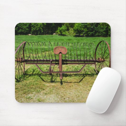 Horse Drawn Hay Rake Muismat (Met muis)
