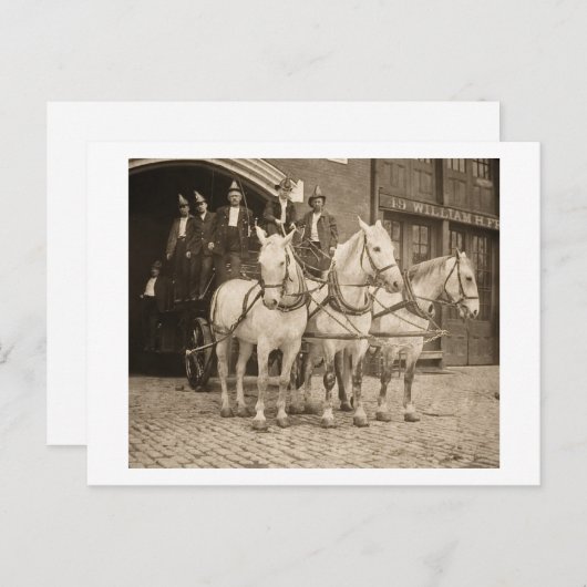 Horse Drawn Hook and Ladder Fire Company —  Briefkaart (Voorkant / Achterkant)
