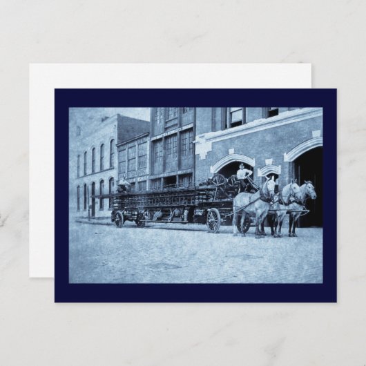 Horse Drawn Hook and Ladder Fire Company Briefkaart (Voorkant / Achterkant)
