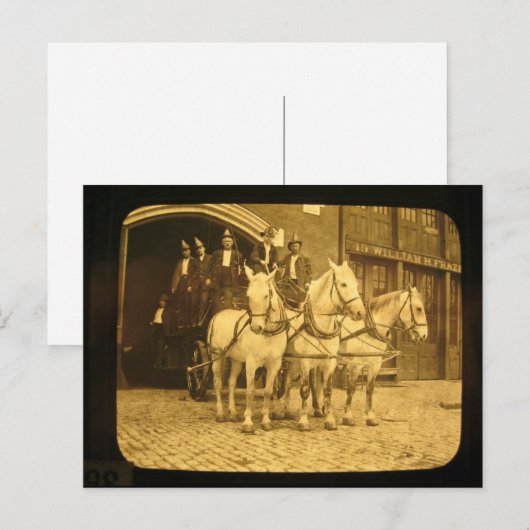 Horse Drawn Hook and Ladder Fire Company —  Briefkaart (Voorkant / Achterkant)