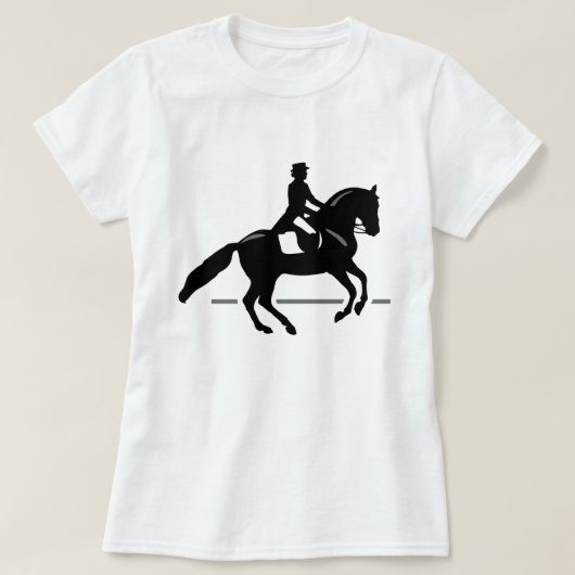 Horse Dressage Equestrian Silhouette T-shirt (Design voorkant)