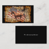 Horse, Eagle and US Flag Visitekaartje (Voorkant / Achterkant)