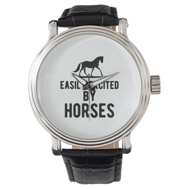 Horse - Easily opgewonden by horses b Horloge (Voorkant)