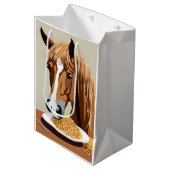horse eating spaghetti  medium cadeauzakje (Voorkant Gekanteld)