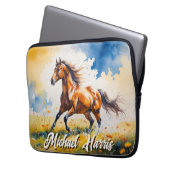 Horse Electronics Bag | Aangepaste Mannen-cadeaus Laptop Sleeve (Voorkant Links)