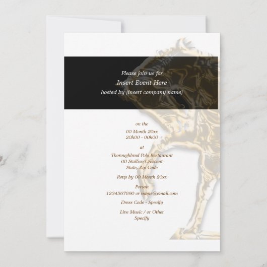 Horse elegant kaart (Achterkant)