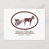 Horse en Buggy Logo Briefkaart (Voorkant)