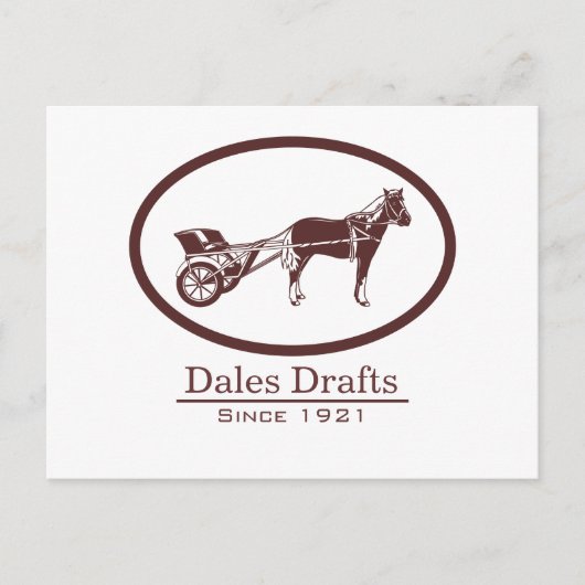 Horse en Buggy Logo Briefkaart (Voorkant)