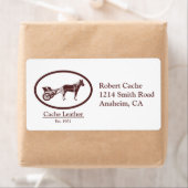 Horse en Buggy Logo Etiket (Insitu)