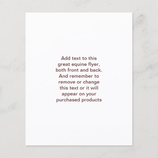 Horse en Buggy Logo Flyer (Achterkant)
