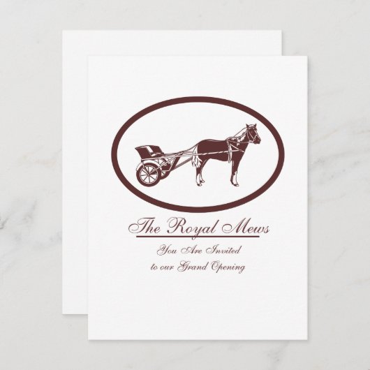 Horse en Buggy Logo Kaart (Voorkant / Achterkant)