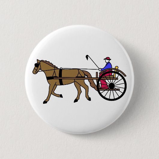 Horse en Buggy Ronde Button 5,7 Cm (Voorkant)