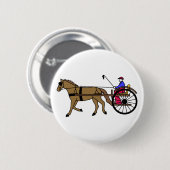 Horse en Buggy Ronde Button 5,7 Cm (Voorkant /achterkant)