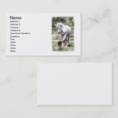 HORSE- EN DOG-WATERVERF VISITEKAARTJE (Voorkant / Achterkant)