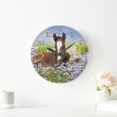 Horse en foal Wall-klok Grote Klok (Huis)