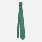 Horse en Jockey Horse Racing Dark Green Pattern Stropdas (Achterkant)
