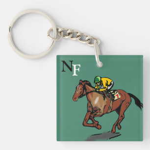Horse en Jockey Sleutelhanger