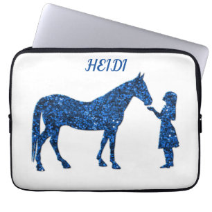 HORSE- EN MEISJES LAPTOP-SLEEF GEPERSONALISEERD. LAPTOP SLEEVE
