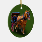 HORSE EN VERVOER KERAMISCH ORNAMENT (Rechts)