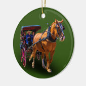HORSE EN VERVOER KERAMISCH ORNAMENT (Links)