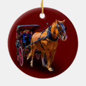 HORSE EN VERVOER KERAMISCH ORNAMENT (Achterkant)