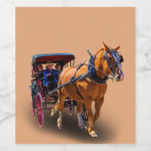 HORSE EN VERVOER WIJN ETIKET (Enkel label)