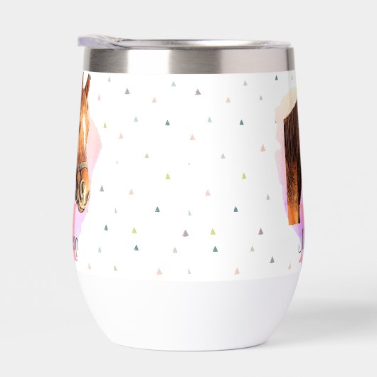 Horse Equestrian Animal Monogram Patroon (Rechts)