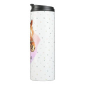 Horse Equestrian Animal Monogram Patroon Thermosbeker (Geroteerd rechts)