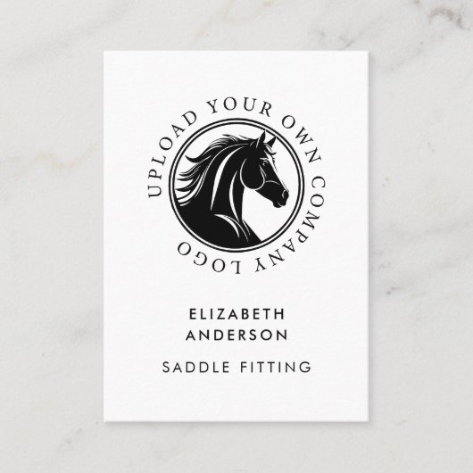 Horse Equestrian Business Logo QR Code Visitekaartje (Voorkant)