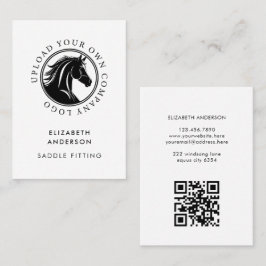 Horse Equestrian Business Logo QR Code Visitekaartje