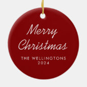 Horse Equestrian Christmas Wreath Festival Keramisch Ornament (Achterkant)