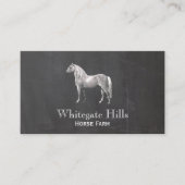 Horse Equestrian Equine Rustic Black Visitekaartje (Voorkant)