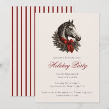 Horse Equestrian Festive Christmas Holiday Party