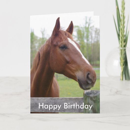 Horse Equestrian Hunter Birthday Kaart (Voorkant)
