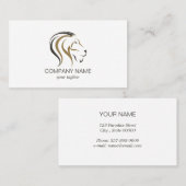 Horse Equestrian Lion Modern Visitekaartje (Voorkant / Achterkant)