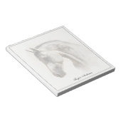 Horse Equestrian Lusitano Elegant Custom Name Notitieblok (Schuin)