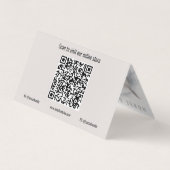 Horse Equestrian QR Code Gevouwen Visitekaartjes (Achterkant)