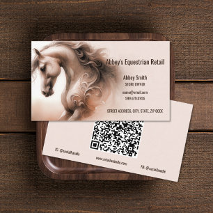 Horse Equestrian QR Code Visitekaartje