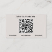 Horse Equestrian QR Code Visitekaartjes (Achterkant)